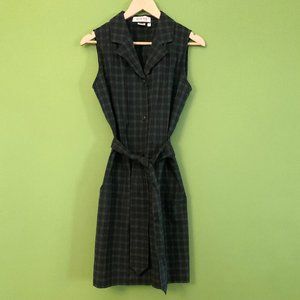 Vintage 90s Isaac Mizrahi Ready-to-Wear Sleeveless Shirtwaist dress